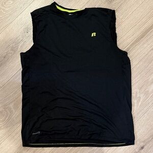 Russell Athletic Black and Yellow Tank Top